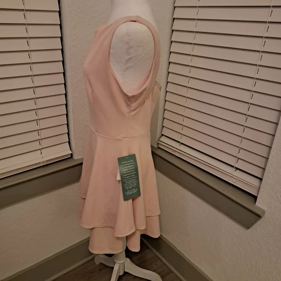 Elegant Pink Sleeveless Dress - Picture 10 of 13